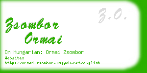 zsombor ormai business card